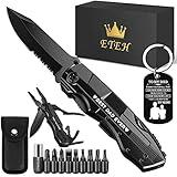 Fathers Day Dad Gifts from Daughter Son,Multitool Pocket Knife "BEST DAD EVER",Birthday Father's Day Gifts for Dad,Unique Camping Hunting Cycling Gift Ideas