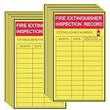 Monthly Fire Extinguisher Inspection Tags Stickers Safety Stickers 3x5 Inch Year Maintenance Extinguisher Recharge and Inspection Record Labels Inventory Sticker 60Pcs Check Record Vinyl Sticker Label