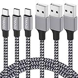 TAKAGI USB to USB C Cable (3Pack 6ft) USB A to Type C Cable Fast Charging Nylon Braided Data Sync Transfer Cord USB C Charger for iPhone 16 Pro Max/16 Plus/15 Pro Max/15 Plus/Galaxy S20 S10 Note 20