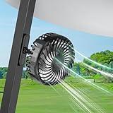 A2C Golf Cart Fan Rechargeable Magnetic Base Battery Operated Portable Fan 3 Speeds 4000 RPM Strong Airflow Compatible with Yamaha, EZGO, Club Car - 360° Rotatable Golf Cart Accessories
