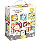 Banana Panda Little Explorers Library Board Books - Set Includes 4 Extra-Long Fold-Out Accordion Books for Early Learning and First Words, for Toddlers and Kids Ages 1-3 Years