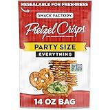 Snack Factory Everything Pretzel Crisps, Non-GMO, 14 OZ Party Size Bag