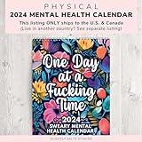 Mental Health Wall Calendar 2024,Douthfolle Funny Swear Calendar 2024 Wall Calendar Swear Words Gift for Family Office School