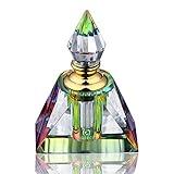 H&D HYALINE & DORA Vintage Egyptian Perfume bottle Decor Refillable Mini Empty Potions Glass 3ML (Rectangular pyramid)