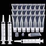 Rolybag 22 Packs Lip gloss Empty Tubes Containers(10ml),Travel empty bottle,Refillable Soft Cosmetic Squeeze Tubes For Women &Girls DIY Lip Gloss Cosmetics