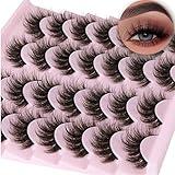 14 Pairs Wispy Mink Lashes Fluffy Eye Lashes Natural Look 5D Volume 16mm Fake Eyelashes Pack by TNFVLONEINS