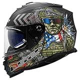 LS2 Helmets Assault Full Face Motorcycle Helmet W/SunShield (Commando Black Camo - Large)