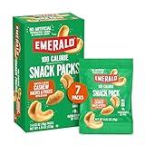 Emerald Nuts Roasted and Salted Cashews 7ct (1-Pack), 100-Calorie Individual Packs, Kosher Certified, Non-GMO, Contains No Artificial Preservatives, Flavors or Synthetic Colors
