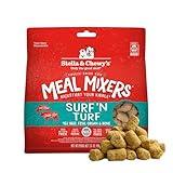 Stella & Chewy's Freeze-Dried Raw Surf & Turf Meal Mixers - Dog Food Topper and Mixer - Made with 95% Grass-Fed Beef & Wild-Caught Salmon - Perfect for Picky Eaters - Grain-Free - 3.5 oz