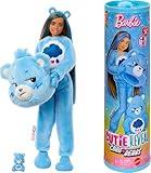 Barbie Cutie Reveal Care Bears Series Doll & Accessories Set with Grumpy Bear Plush Costume & 10 Surprises Including Color Change & Mini Bear