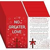 Fankya 240pcs Gospel Tracts Plan of Salvation Cards Pocket Holy Prayer Cards Bible Tracts Inspirational Mini Bibles Christian Tracts for Evangelism Church Gifts (No Greater Love)