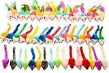 Fashion's Talk 48-Count Assorted Mice Cat Toys Furry Rattle Mouse Kitten Toy Mini Mice for Indoor Cats Interactive Play Color Varies