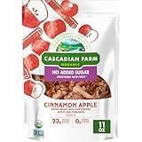 Cascadian Farm Organic Granola with No Added Sugar, Cinnamon Apple Cereal, Resealable Pouch, 11 oz.