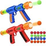 Kiddie Play Toy Foam Blasters & Guns Atomic Power Popper Air Soft Guns for Kids with 40 Foam Balls (Pack of 2 Guns)