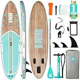 Niphean Inflatable Stand Up Paddle Board with SUP Accessories, Anti-Slip EVA Deck, 10’6’’ Inflatable Paddle Boards for Adults & Youth of All Skill Levels