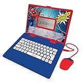 Lexibook Spider-Man - Educational and Bilingual Laptop Spanish/English - Toy for Child Kid (Boys & Girls) 124 Activities, Learn Play Games and Music with Spiderman - Red/Blue JC598SPi2