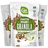 Go Raw Sprouted Organic Granola, Apple Cinnamon, Vegan, Gluten Free, Nut Free, Healthy Breakfast Cereal with Superseeds, Non-GMO, 0g Added Sugar, 3g Plant Based Protein, 8 Oz - Pack of 3