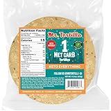 Mr. Tortilla Low Carb Tortilla Wraps - Keto Tortillas with Avocado Oil - Street Taco Size - 1 Net Carb per Serving - Low Calorie Keto Wraps - Low Carb Tortillas - (Everything Bagel, 24 Count)