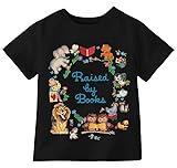 Book Shirts for Boys Girls Kids Toddler Reading T Shirts Short Sleeve Cute Children's Books Tee Funny Cartoon Image Tops Black-d