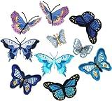 10 Pieces Butterfly Patches on Patches, Embroidery Patches,Embroidery Sew Applique Repair Patches for DIY Decor, Jeans, Jackets, Bags, Cloth