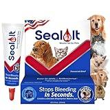 Seal It® Dog Wound Care Gel | US-Made Wound Gel for Pets to Stop Bleeding in Seconds & Seals Open Minor Wounds, Cuts & Scrapes from Canine Paw Wounds to Fencing Cuts | Safe Pet Care for Animals (15ml)