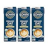 SOWN Organic Oat Creamer Sweet & Creamy - Barista Oat Milk Non Dairy Coffee Creamer - Plant Based, Dairy-Free, Vegan, Gluten-Free, Non-GMO, Shelf Stable - 32oz (Pack of 3)