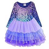 VIKITA Toddler Girl Purple Tutu Winter Long Sleeve Tutu Party Dresses for Girls(LH4599, 5)