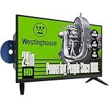 Westinghouse 24 Inch TV with DVD Player Built in, HD LED Small Flat Screen Non-Smart Television DVD Combo, RV Camper, Works with Fire Stick, Roku, Apple TV, TiVo, Xumo, and Streaming Devices.
