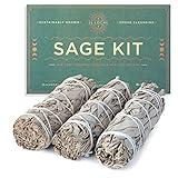 Handcrafted 4 Inch White Sage Sticks - Fresh, Natural California Sage Smudge Sticks with Instructions & Blessings - Wand Sage for Cleansing House Negative Energy & Other Smudging Rituals