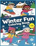 Winter Fun Coloring Book: 60 Winter Sports Coloring Pages Including Skating, Sledding, Skiing, Snowboarding, Hockey and More (Sports Coloring Books for Kids)