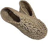 Hemp Hand knit Socks Slippers Men's-Women's-Unisex-Hemp home slippers-slipper shoes (11 US Man)