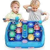 Whack Mole Game Toys for 2 3 4 Year Old Boys, Pounding Toys for Age 2-4, 3 Modes & Light Interactive Toddlers Toys with 2 Hammer, Baby Toy Gifts for Early Learning, Birthday Gift for Toddler Boy Girl