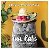 2025 Wall Calendar - January 2025 - December 2025, Funny Cat Calendar 2025, Wall Calendar Gag Gift, Funny Cat Memes Pics, 12'' x 24'' (Open), Funny Cat Calendar, Unruled Block, Hanging Hole, Holidays