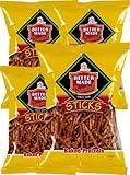 Better Made Baked Pretzel Sticks 15oz Bags - Snacks. Baked, Family Owned and Operated (STICKS, 4PACK) - Adult Healthy Bulk Snacks - Crunchy, Salty & Delicious