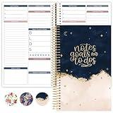 bloom daily planners Bound To Do List Planner Book - UNDATED Daily Planning System Tear Off Calendar Pages - 6" x 8.25" - Celestial