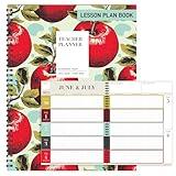 TF Publishing July 2025 - June 2026 Heirloom Apples Teacher and Home School Lesson Planning Book - Teacher Planner 2025-2026 with Monthly Spreads, Weekly Pages, and Class Sections - 9 in x 11 in
