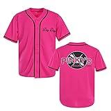 Men's Next Friday Pinky's Record Movie 90s Hip Hop Stitched Sports Fan Baseball Jersey Clothing for Party Black Pink (Pink, S)