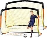 Happy Jump Soccer Goal Soccer Net for Kids Backyard 7x5 FT, 2 Set