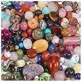 Assorted Beads for Jewelry Making, Mixed Bulk Natural Stone Beads for Crafts Bracelets Earrings Necklace, Semi Precious Gemstone Crystal Assortment Beads for Adults Women (0.25, Pounds)