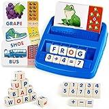 Coogam Matching Letter Game, Alphabet Spelling Reading Flash Cards, Math Number Words Puzzle Montessori Early Learning Educational Gift Toys for 3 4 5 Year Old Kids