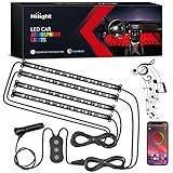 Nilight Car Interior Lights with APP Control 16 Million RGB Colors Strip Lights with Music Sync Mode and Multiple Scene Options for Cars Trucks SUVs