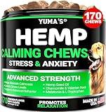 YUMA'S Hemp Calming Chews for Dogs - Advanced Dog Calming Treats - Dog Calming Chews - 170 Chews - Anxiety Relief Treats - Separation Aid, Barking, Stress Relief, Thunderstorms - Melatonin - Hemp Oil