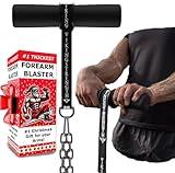 Vikingstrength Forearm Blaster- Thick Handle Forearm strengthener exercise equipment. Thick Wrist Roller for Muscle building and Injury prevention Hand Grip Strength + V-Strength Workout App