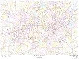 Dallas - Fort Worth, Texas Zip Codes - 48" x 36" Laminated Wall Map