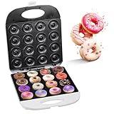 Mini Donut Maker, Mini pancakes maker Machine for Breakfast, Snacks, Desserts & More with Non-stick Surface, cake machine, Double-sided heating Makes 16 Doughnuts