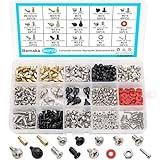 Bemaka 502PCS Computer Screws Assortment Kit, Motherboard Standoffs Screws PC Screws for PC Fan, PC Case, HDD Hard Drive, Laptop, SSD, CD-ROM, Used for DIY Installation & Repair of Computer Parts