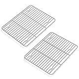 2 Pack Cooling Rack for Baking Stainless Steel, Heavy Duty Wire Rack Baking Rack, 11.7" x 9.4" Cooling Racks for Cooking, Fits Small Toaster Oven, Dishwasher Safe