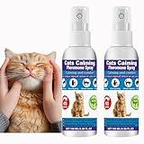 Cats Calming Pheromone Spray & Calming Solution for Cats, Anti Anxiety Pet Products - Feline Calm Pheromones, Cats Reduces Scratching Furniture Peeing Marking Calming Cat for Travel 6.8 fl.oz Blue