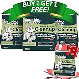 Sprinkle & Sweep Pet Accident Cleanup for all Hard Surface - Non Toxic Quick Pet Mess Cleaner & Odor Remover for Urine, Poop, Vomit, Diarrhea & Potty Training 4 Pack (15oz Each)