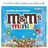 M&M'S Minis Milk Chocolate Candy, Family Size, 16.9 oz Resealable Bulk Candy Bag